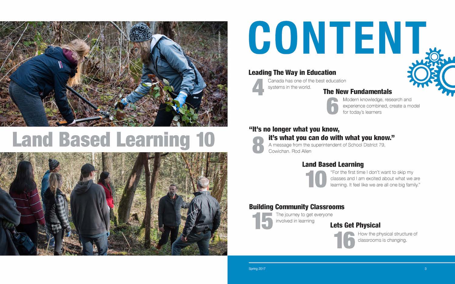Contents spread of magazine