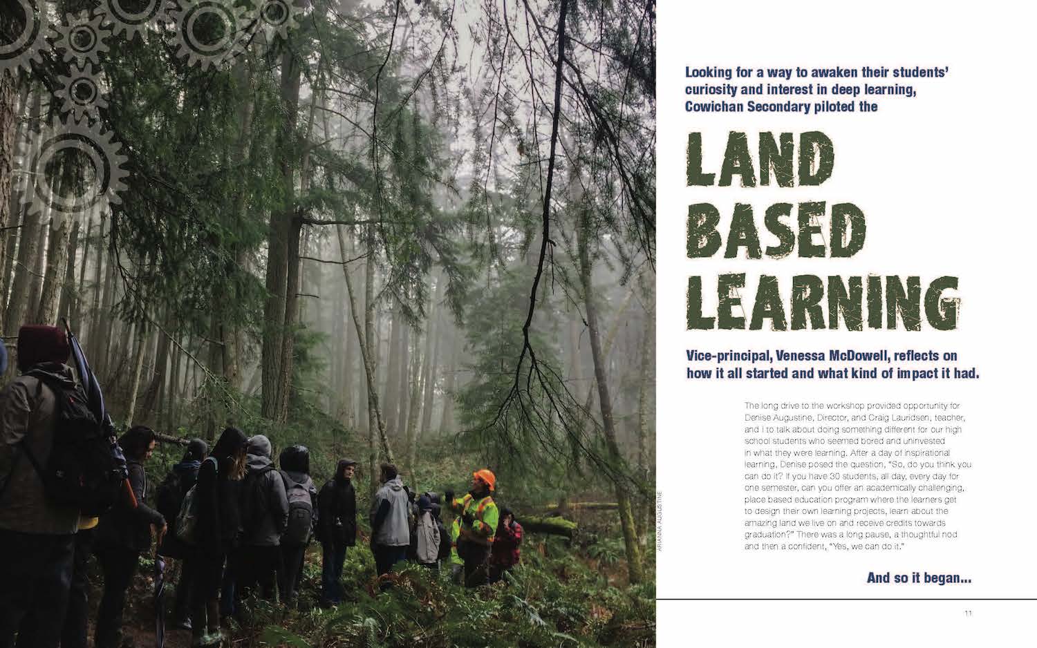 Center spread of magazine