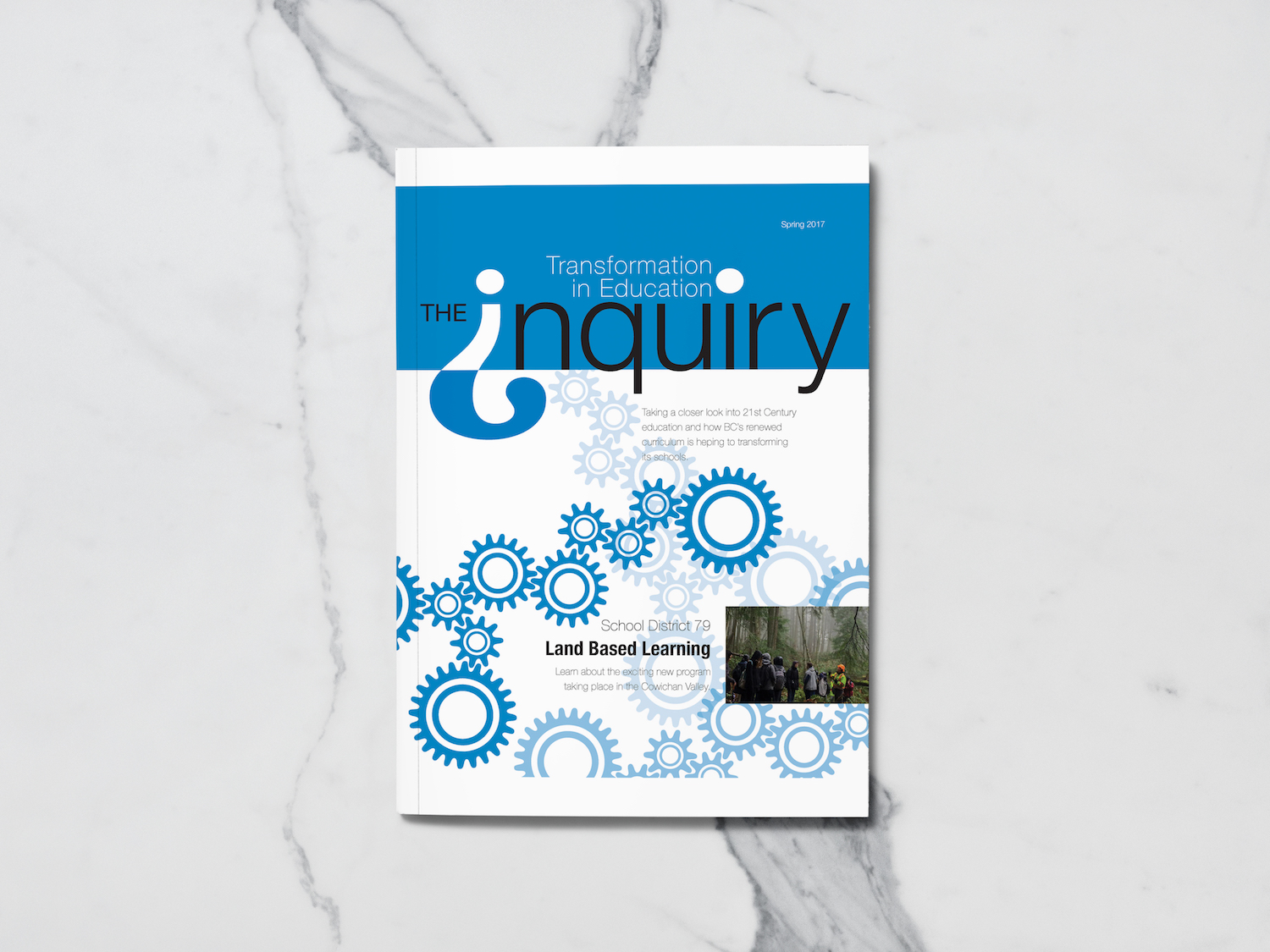Mockup for front cover of magazine.